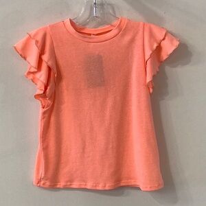 FLUTTER SLEEVE TOP - CORAL